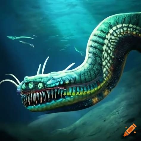 Deep-sea creature from a scientific handbook on Craiyon