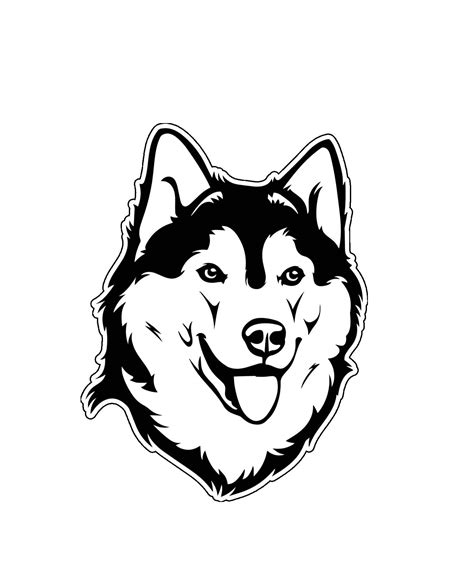 Buy Siberian Husky Vinyl Sticker Decal - Dog Breed Sticker, for ...