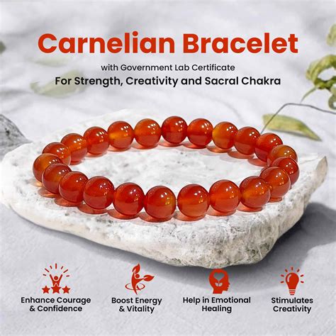 Buy Original Carnelian Crystal Bracelet with Certificate – SOLAVA WORLD