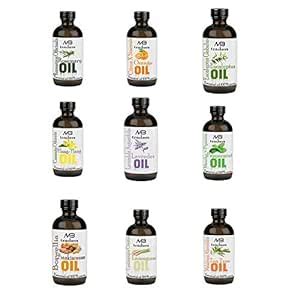 MB TRADERS Pack Of 9 Essential Oil- 15 Ml Each (Tea Tree, Frankincense ...