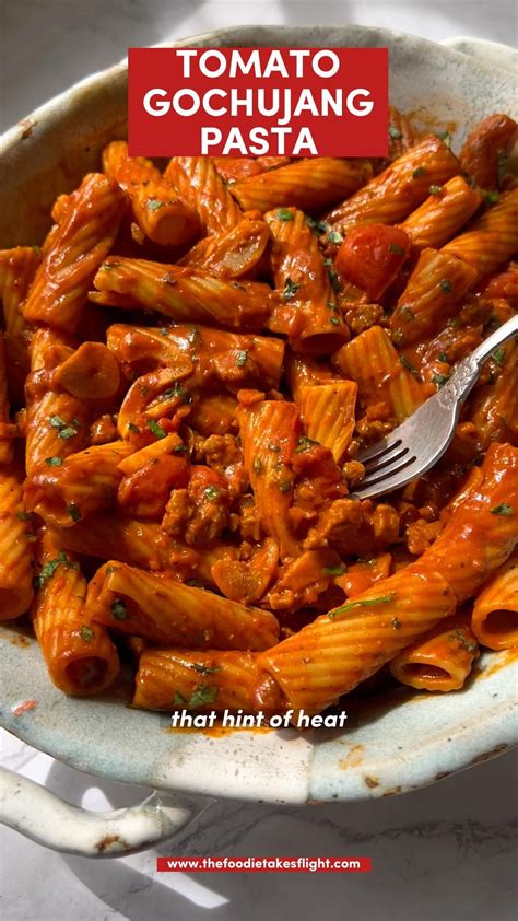 GOCHUJANG PASTA | Spicy pasta recipes, Indian food recipes vegetarian ...