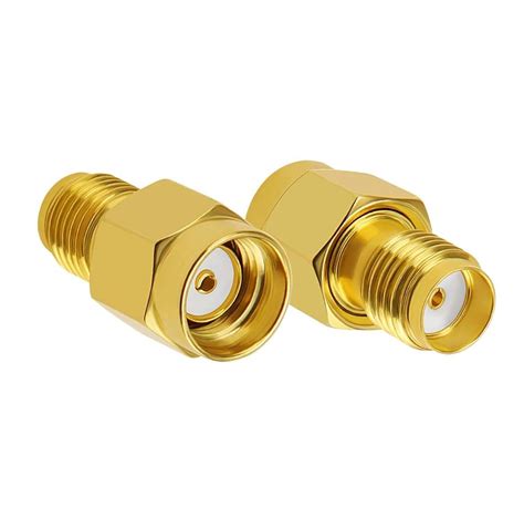 HALMAX RP-SMA Male to SMA Female Adaptor, Coaxial Coax Adapter ...