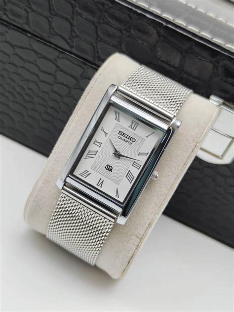 Seiko Vintage Rectangular Quartz Watch - Timeless Elegance – National ...