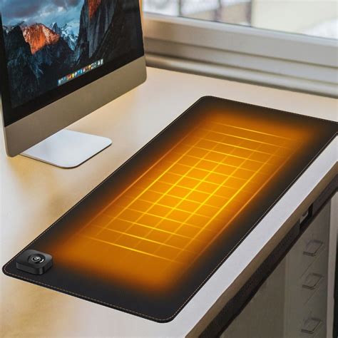 Amazon.com: ONLYTOP Heated Desk Pad for Mouse Mat with 3 Levels Heating ...