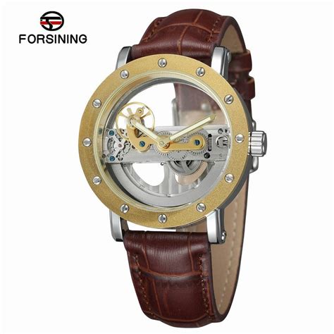 FORSINING Men's Skeleton Mechanical Watch – Business Casual Style with ...