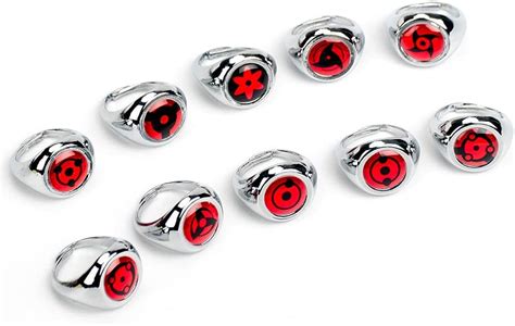 Buy WillZephyr Naruto cosplay props ring writing round eyes ring ...