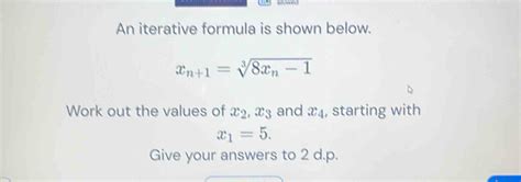 Image result for How to Work Out an Iterative Formula
