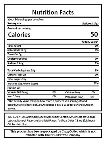 Buy CrazyOutlet Blue Raspberry Hard Candy, Individually Wrapped Bulk ...