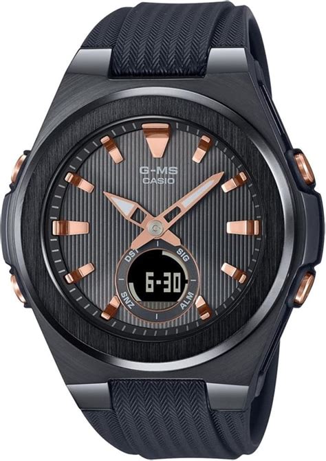 Casio Analog-Digital Black Dial Women's Watch-MSG-C150G-1ADR Rubber ...