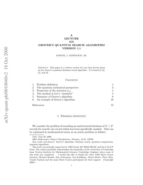 Image result for Lov Grover Search Algorithm