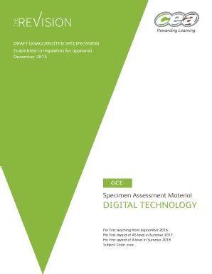 Fillable Online ccea org Specimen Assessment Material DIGITAL ...