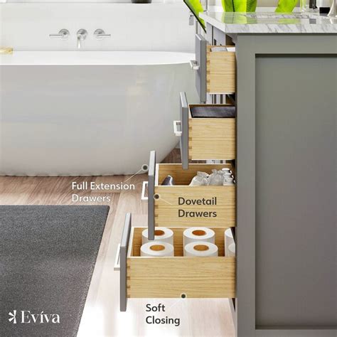 Eviva Aberdeen 42-in Gray Undermount Single Sink Bathroom Vanity with ...