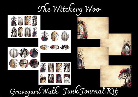 Graveyard Walk Junk Journal Kit Graphic by thewitcherywoo · Creative ...