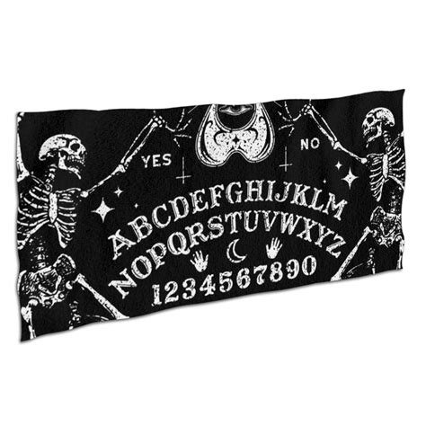 Befectar Vintage Skeleton Magic Ouija Board Black Beach Towel for Women ...