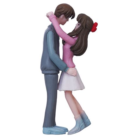 eCraftIndia Romantic Hugging Couple Statue Decorative Valentine's Day