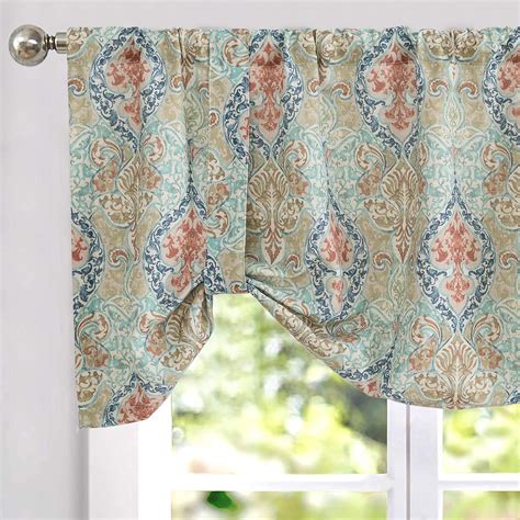 JINCHAN Valance Curtain Damask Printed Tie-up India | Ubuy