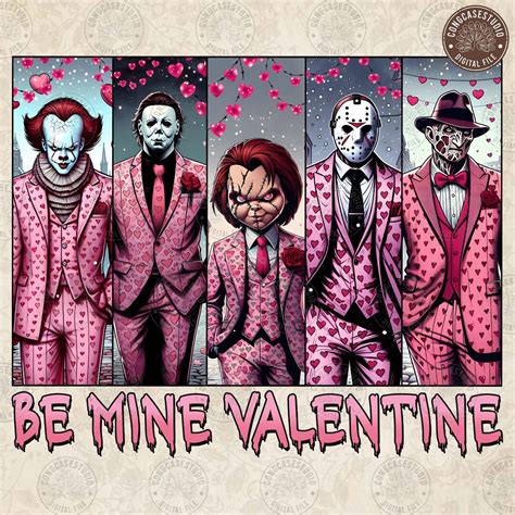 Be Mine Valentine Png, Horror Valentine Blowing Bubble PNG, Valentine ...
