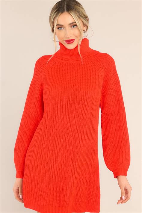 Adorable Red Sweater Dress - Keep Me Cozy | Red Dress