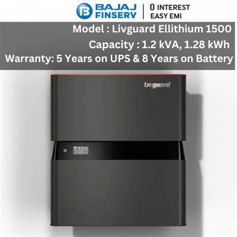 Livguard Ellithium 1500 Lithium Battery + Inverter 1.28 kWh