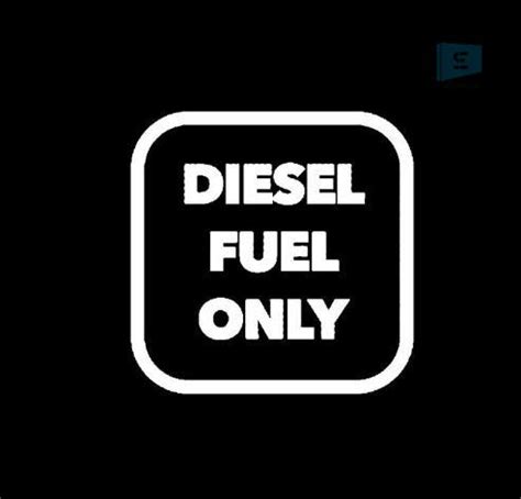 SIGN EVER Diesel Fuel Only Safety Vinyl Decal Car Stickers Exterior for ...