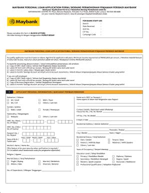 Personal Loan Maybank 2020-2026 - Fill and Sign Printable Template Online