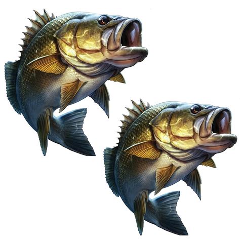Buy Funny car Stickers 2 pcs Classic Fishing Cartoon Model Big Mouth ...
