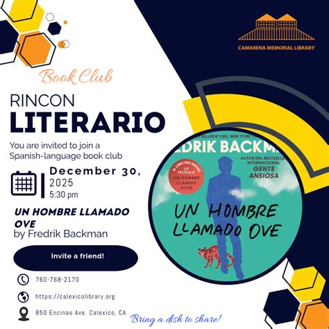 Rincon Literario Book Club (In Spanish) | Camarena Memorial Library