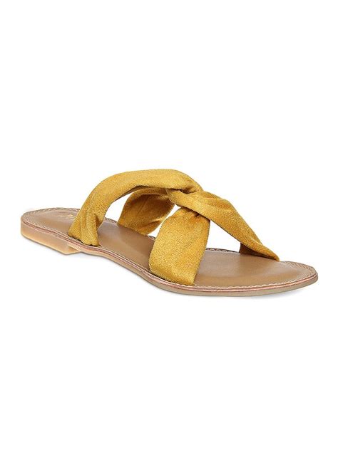 Get Cross Strap Knot Overlay Solid Slides at ₹ 599 | LBB Shop
