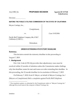 Fillable Online docs cpuc ca CPUC Decision Makes California First State ...