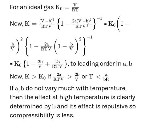 Compute the temperature at which isother mal compressibility van der ...