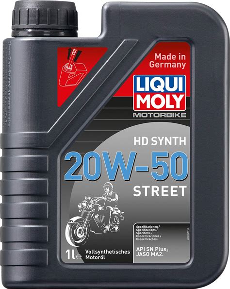 Liqui Moly HD 20W50 Synthetic Street Engine Oil (1 L), Mix (3816 ...