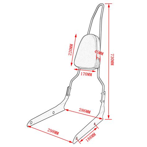 Buy Backrest Sissy Bar For Honda Shadow Spirit 750 VT750C2 VT750C2F ...