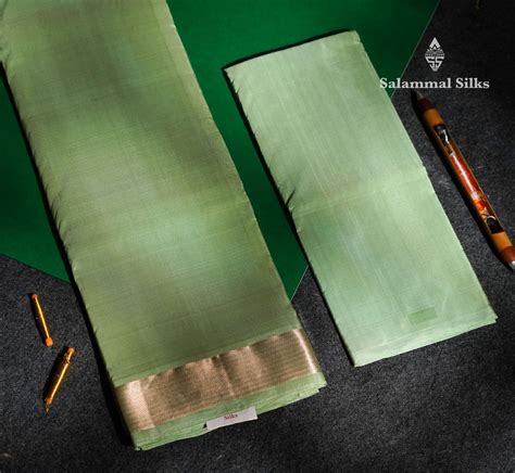 Light Elaichi Green Pure Silk Dhoti, Angavastram & Shirt (2.50M) with ...