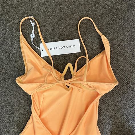 White Fox Playa Del Ray One Piece in Tangerine Size... - Depop