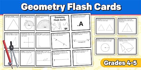 Geometry Flash Cards for 4th-5th Grade