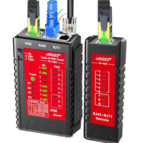NOYAFA Network Cable Tester for rj45 rj11 rj12 /cat5 cat5e cat6 cat6a ...
