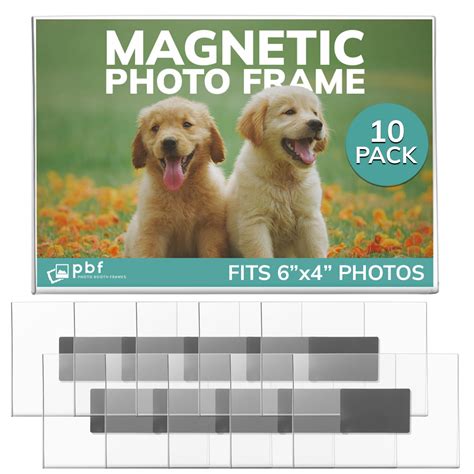 Photo Booth Frames - 6x4 Clear Acrylic Picture Frame Magnet Magnetic ...