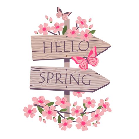 Image result for Hello Spring Square Sign Cartoon
