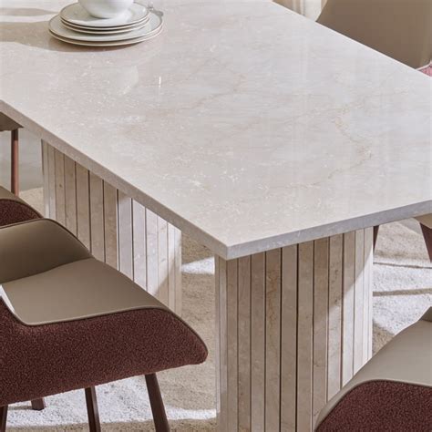 Buy Mirage Marble 6-Seater Dining Table - Off White from Home Centre at ...
