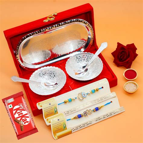 Jaipur Ace Premium Rakhi Gifts Hamper Rakhi for brother with Silver ...