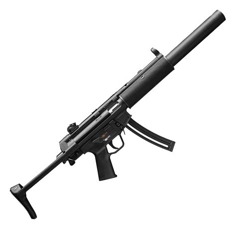 HK MP5 .22 LR Semi-Auto Rifle with Faux Suppressor/Barrel Shroud | Bass ...