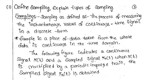 Sampling Techniques and Pulse Code Modulation in Signals (POC) - Studocu