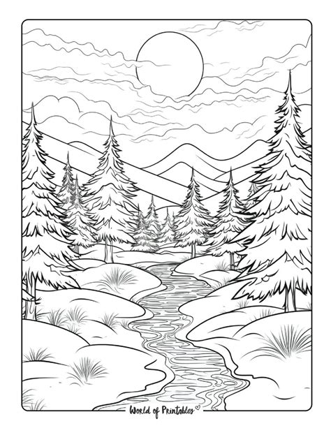 Landscape Coloring Pages - World of Printables