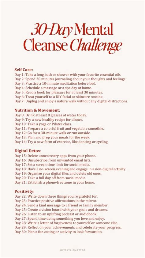 30-day mental cleanse challenge | Positiv denken lernen ...