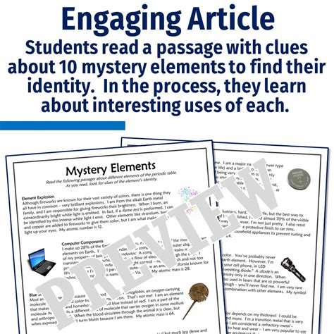 Mystery Elements Worksheet: Engaging Activities for Science Exploration