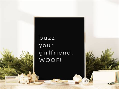Buzz Your Girlfriend Woof Printable Home Alone Christmas Movie - Etsy