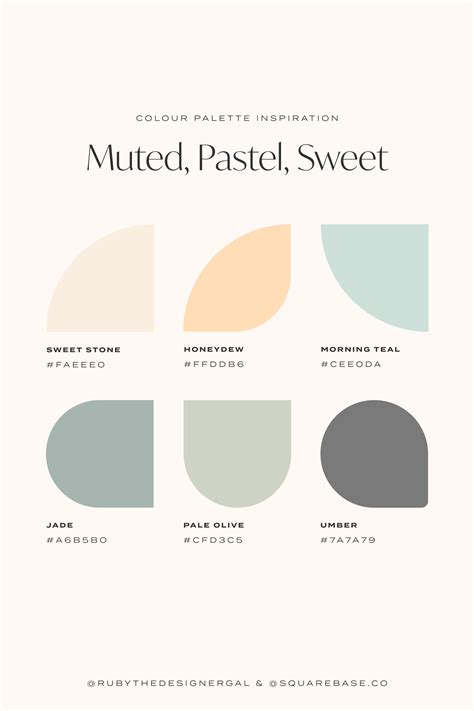 Muted, Pastel and Sweet Colour Palette for your Brand or Squarespace ...