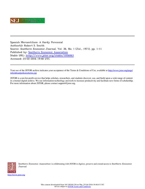 Spanishmerc - Essay on Spanish mercantalism. - Southern Economic ...