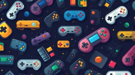 Retro Game Arcade Seamless Pattern Of Vintage Video Game Machines With ...