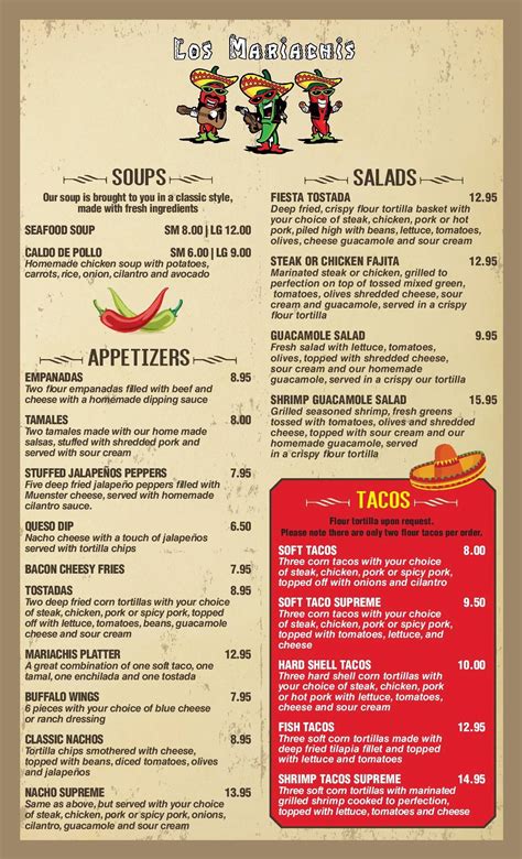 Los Mariachis Menu, Mexican Restaurant Wallingford, Best Mexican Food ...